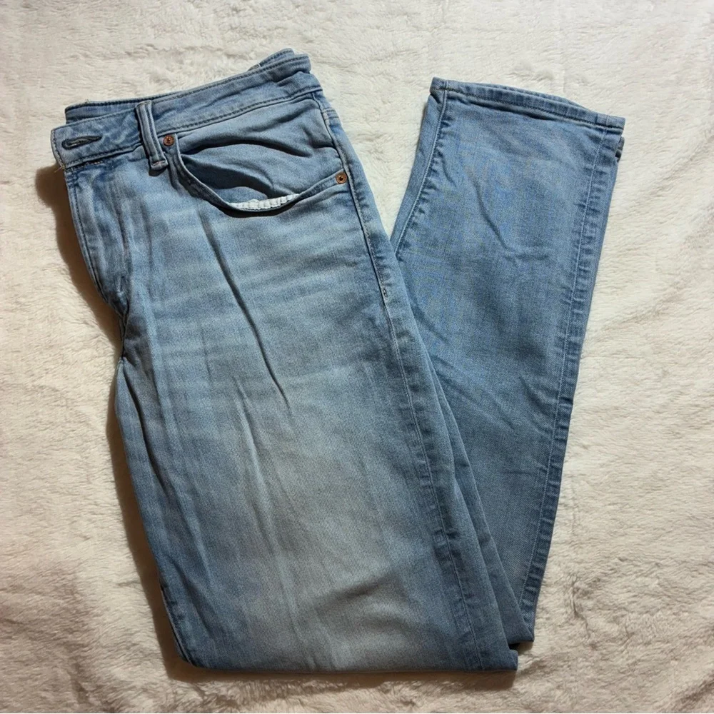 American Eagle Outfitters Men's Denim Blue Slim Straight Jeans Size 34/32 - Picture 2 of 5